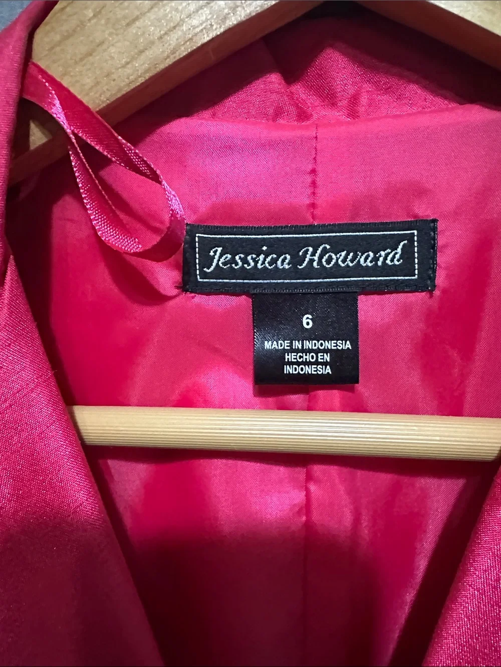 Jessica Howard Hot Pink Sleeveless Wrap-Front Midi Dress